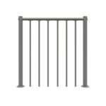 Balustrada z pionowymi prętami i poręczą z PVC