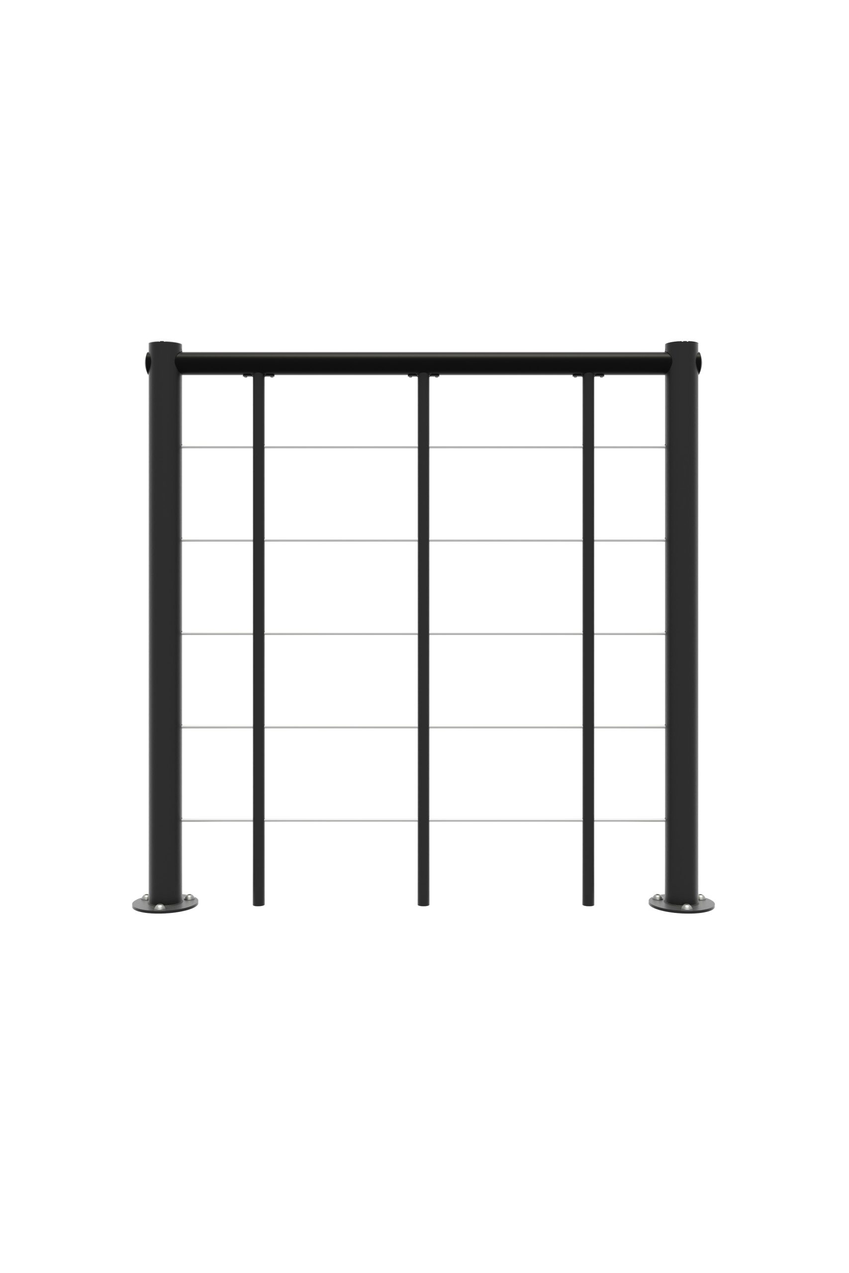 Bruestungsgelaender_Untergurte_PVC_schwarz Brüstungsgeländer zu Spino Zink Color – Bild 1