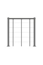 Brüstungsgeländer mit Untergurten und PVC-Handlauf – Bild 2