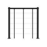 Brüstungsgeländer mit Untergurten und PVC-Handlauf